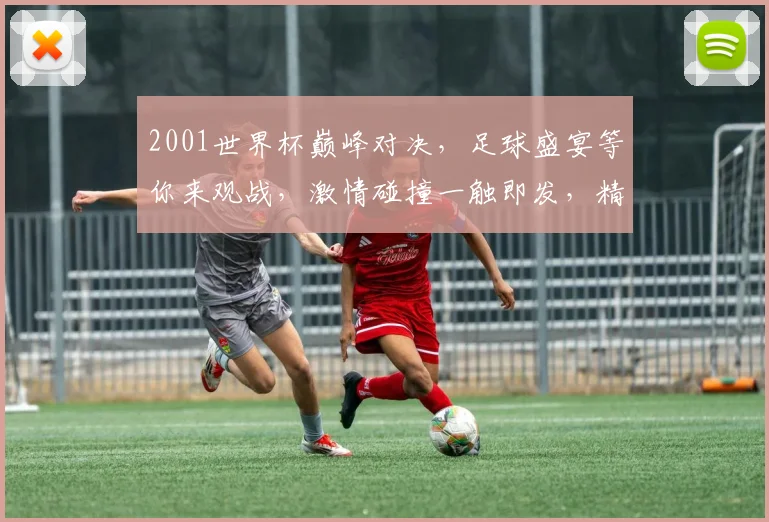 2001世界杯巅峰对决，足球盛宴等你来观战，激情碰撞一触即发，精彩不容错过